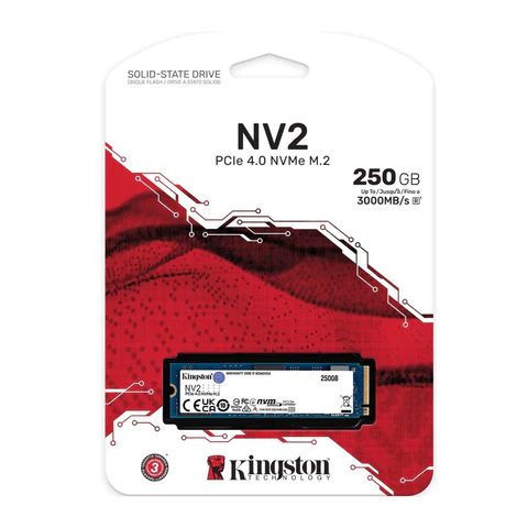 Unidad de estado Sólido M.2 NV2 kingston 250GB SSD NVMe PCIe Gen 4.0 SNV2S/250G