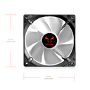 Ventilador Riotoro CROSS-X Classic LED 120mm Fan Red