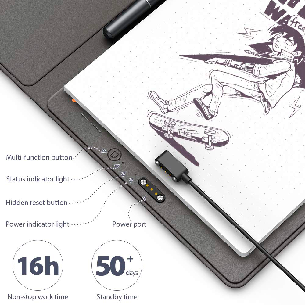 Libreta digital, Smart Note Plus XP PEN, Bluetooth Gris