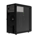 Case LOKI LC190 Temp Glass, Mid Tower, Micro ATX Black + Fuente ATX