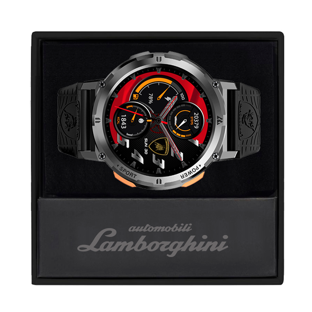 SmartWatch Lamborghini Aventador Cerchio Nero Reloj Inteligente LB-SWNERO