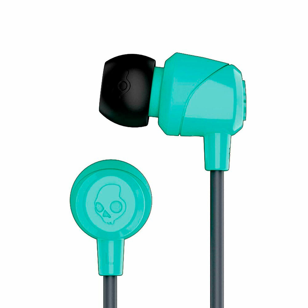 Audifonos con microfono Skullcandy JIB Wired 3.5mm Earbuds / Mic Aqua con Negro - S2DUY-L675