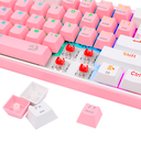 Teclado Gaming Redragon FIZZ PRO Mecánico, Inalámbrico, ROSA, SWITCH RED K616-RGB