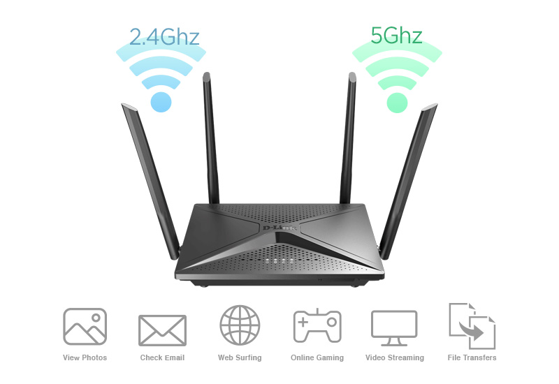 Router D-LINK, DIR-2150 Wireless AC2100 Dual Band 10/100/1000 -2.4Ghz Mesh