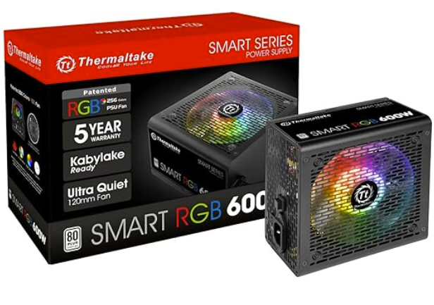 FUENTE DE PODER Thermaltake Smart RGB 600W 80 PLUS White PS-SPR-0600NHFAWU-1