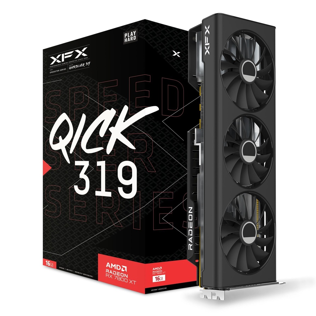 Tarjeta de video XFX Speedster QICK 319 AMD Radeon RX 6750XT 12GB GDDR6 - 675XYJFDP