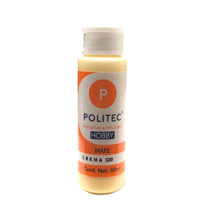 Bote Pintura Acrilaca L-3000 Crema 100ml #320 - Politec