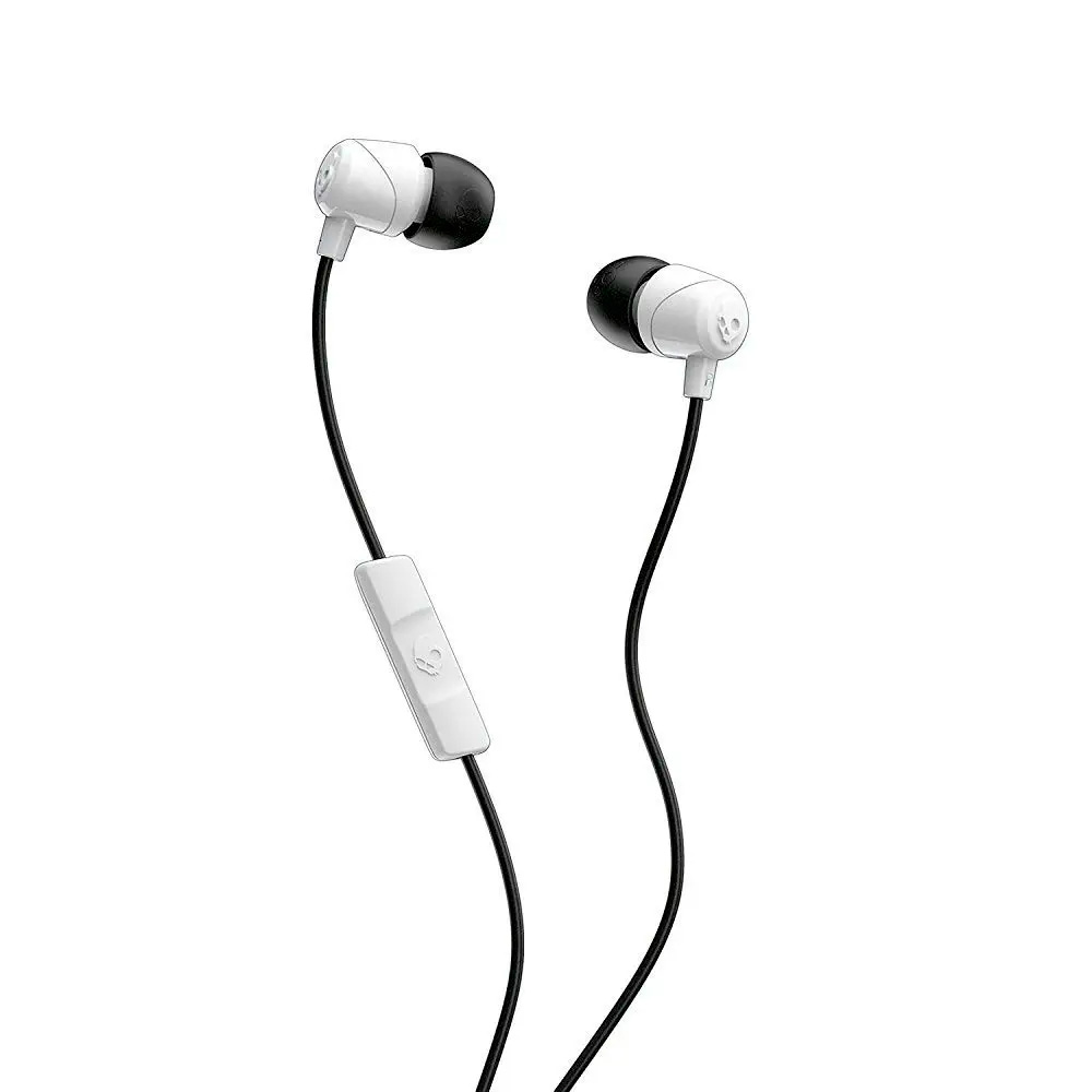 Audifonos con microfono Skullcandy JIB Wired 3.5mm Earbuds / Mic Blanco con Negro - S2DUYK-441