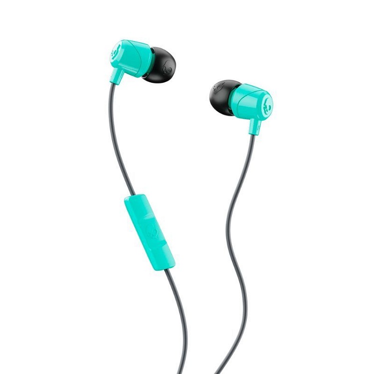 Audifonos con microfono Skullcandy JIB Wired 3.5mm Earbuds / Mic Aqua con Negro - S2DUY-L675