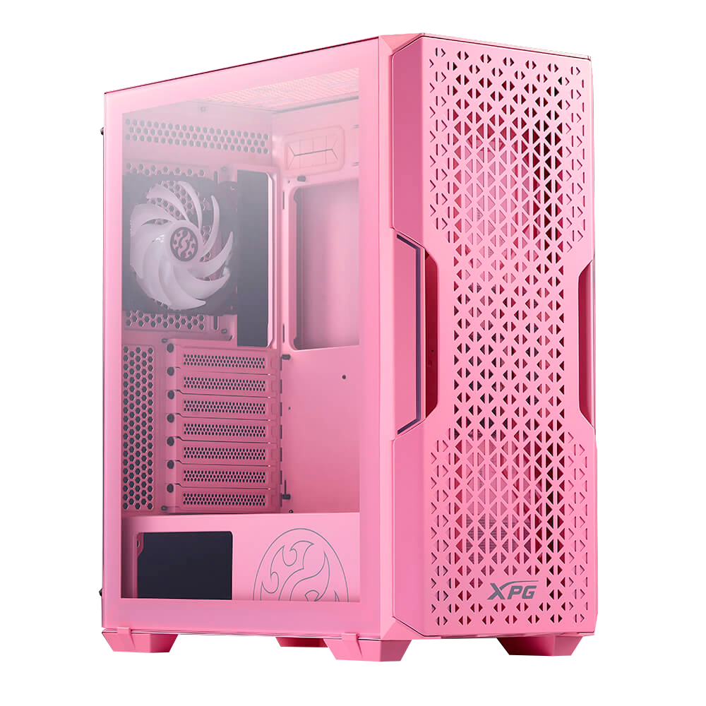 CASE GAMING  XPG STARKER AIR RGB | ROSA | ATX | 2 Ventiladores | Cristal Templado - STARKERAIR-PKCUS