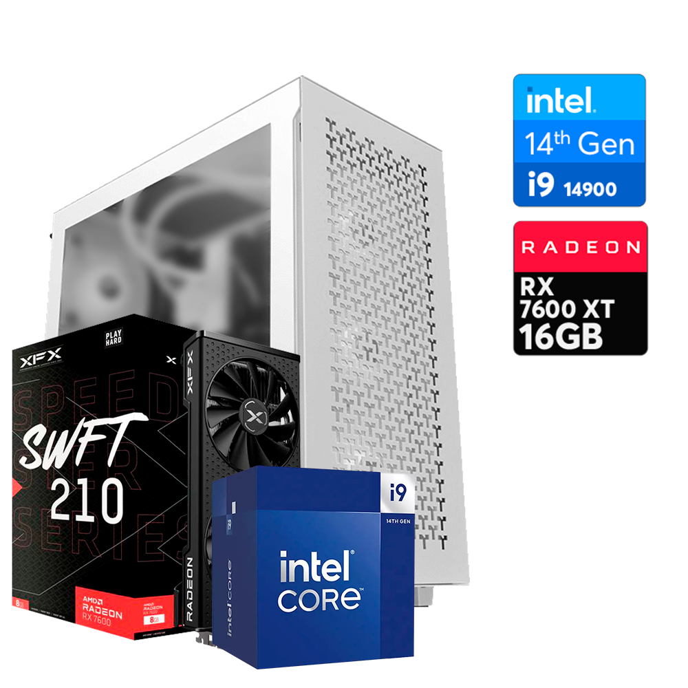 PC V350 PRO Intel i9 14900, RX 7600 XT 16GB, DDR4 16GB, M.2 2000GB, 850W 80+ Platinum