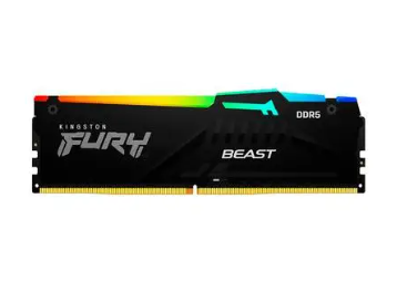 MEMORIA RAM FURY 16GB 5200MT/s DDR5 CL40 DIMM BEAST BLACK RGB, KF552C40BBA-16