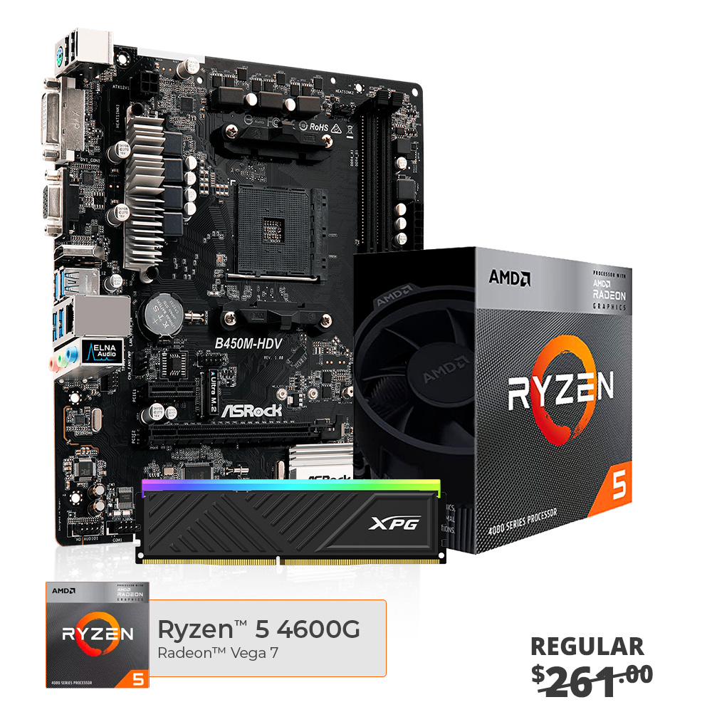 Upgrade Kit Ryzen 5, Chipset B450, DDR4 16GB