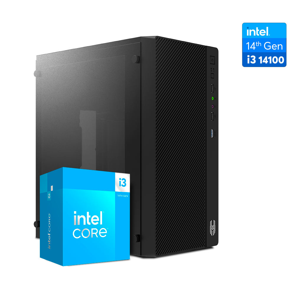 Pc standard Intel i3 14100, DDR4 16GB, SSD 240GB, 500W