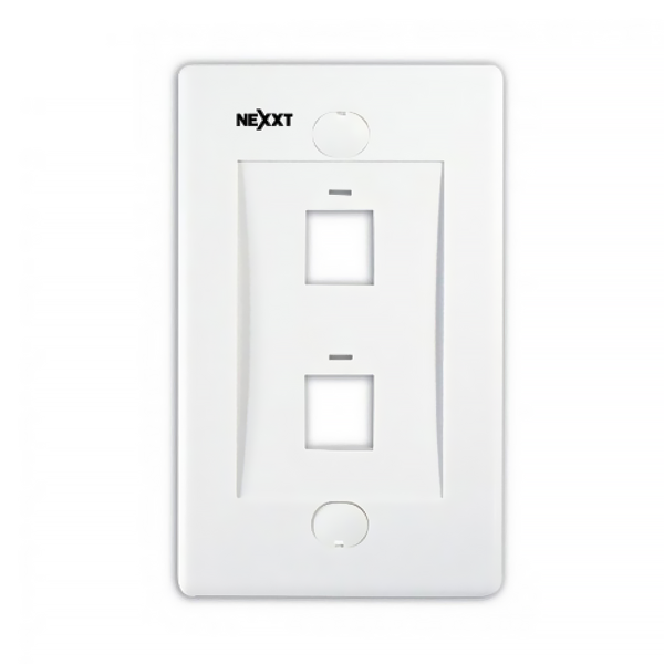 Placa para Pared Nexxt 2 Salidas AW160NXT02