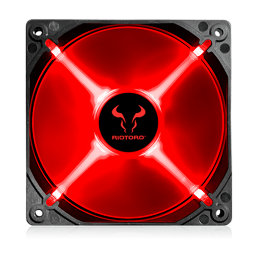 [12767] Ventilador Riotoro CROSS-X Classic LED 120mm Fan Red