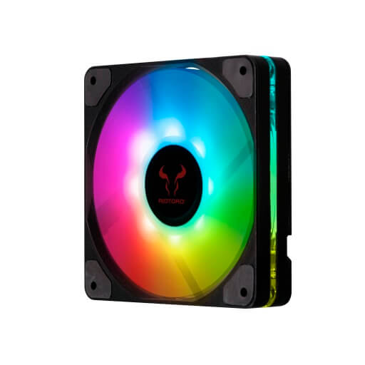 [12769] Ventilador Riotoro QUIET STORM RGB 120mm Addressable LED, ASUS/Gigabyte/MSI compatible