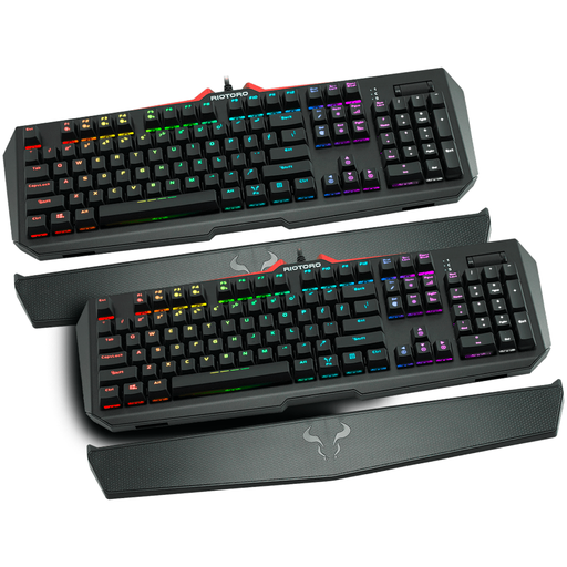 [15526] 2x1 Teclado Mecánico Riotoro Ghostwriter Elite RGB, Cherry MX Red USB