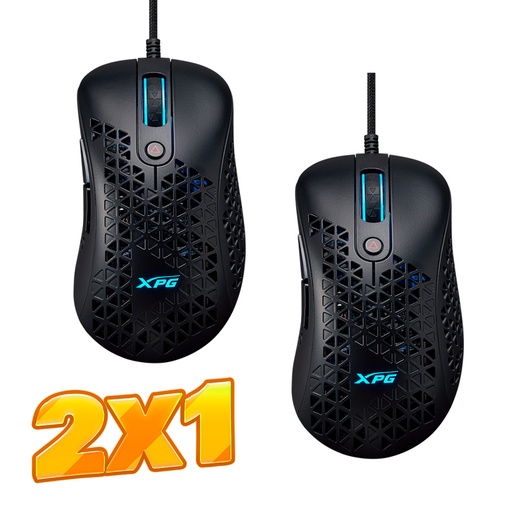 [16138] 2x1 - Mouse Gaming XPG SLINGSHOT, óptico, Botones Macro, USB, Slingshot-BKCWW