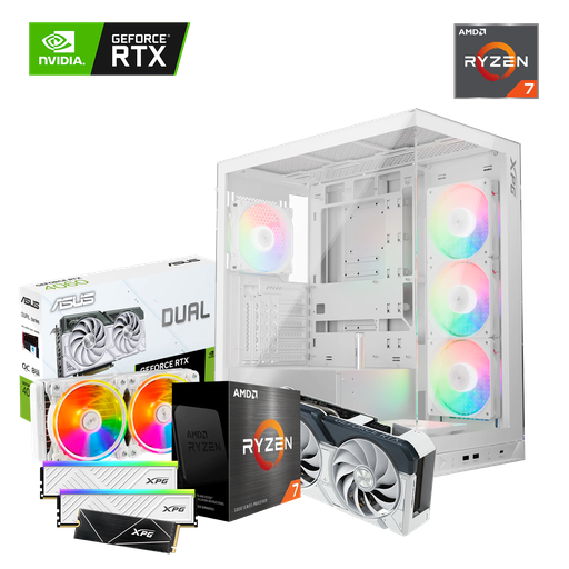 [16234] PC Invation XPG, Ryzen 7 5700, RTX 4060 8GB Asus, 32GB DDR4 3200Mhz, 512GB M.2 S70 Blade, 240mm Liquid Cooling, 650w 80+ Gold