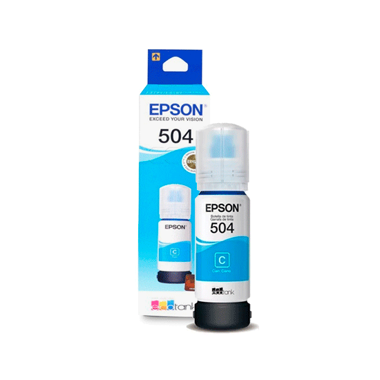 [4862] Refil de Tinta  EPSON 504 T504220-AL 70ML Cian