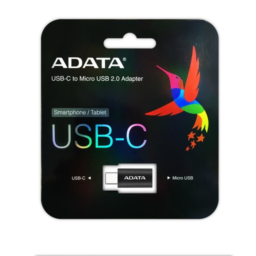 [6440] Adaptador USB-C to Micro USB 2.0 ADATA ACM2ADPPL-RBK